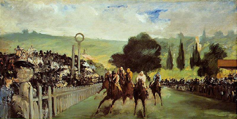 Edouard Manet Course De Chevaux A Longchamp Sweden oil painting art